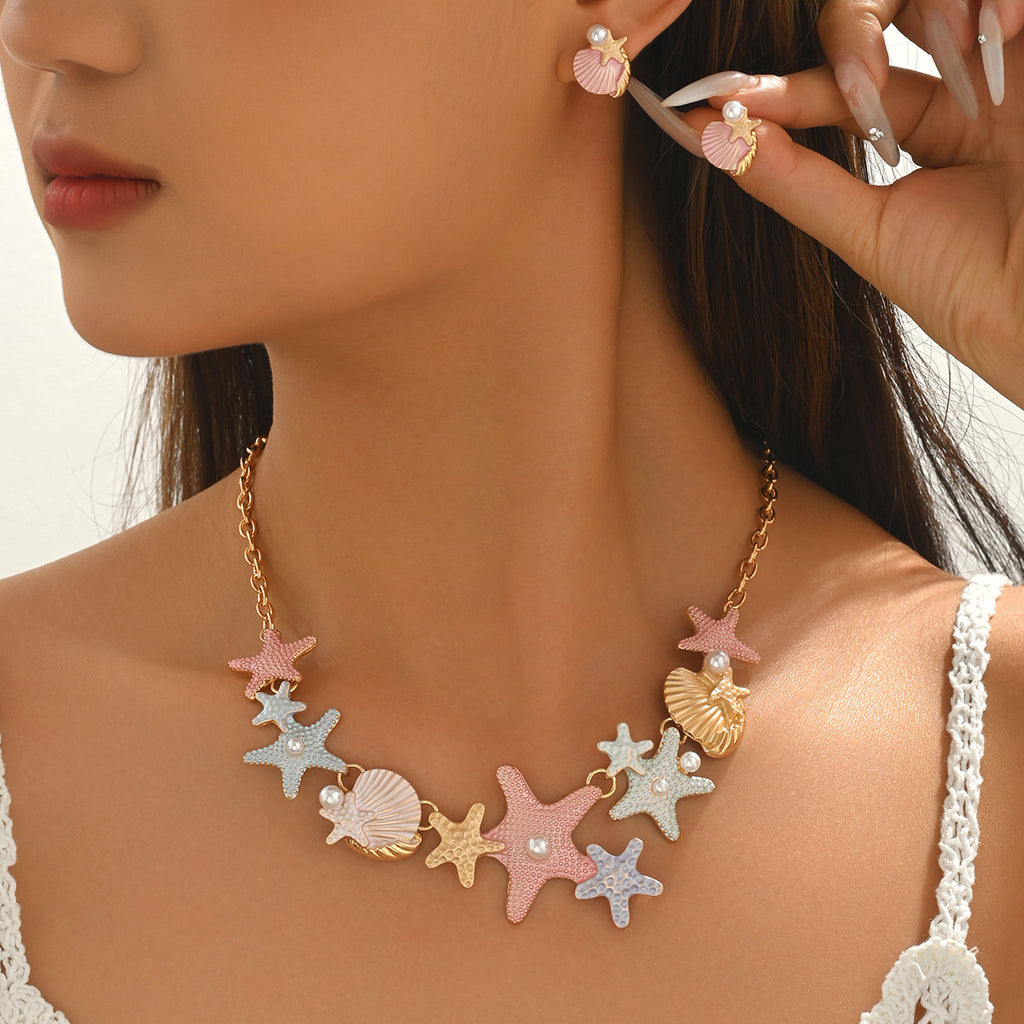 Blue Starfish and Shell Jewelry — product image 2
