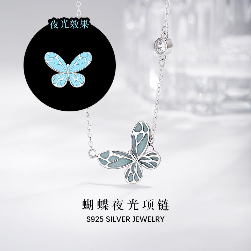 Gioielli in argento sterling 925 – farfalla, dettagli luminescenti