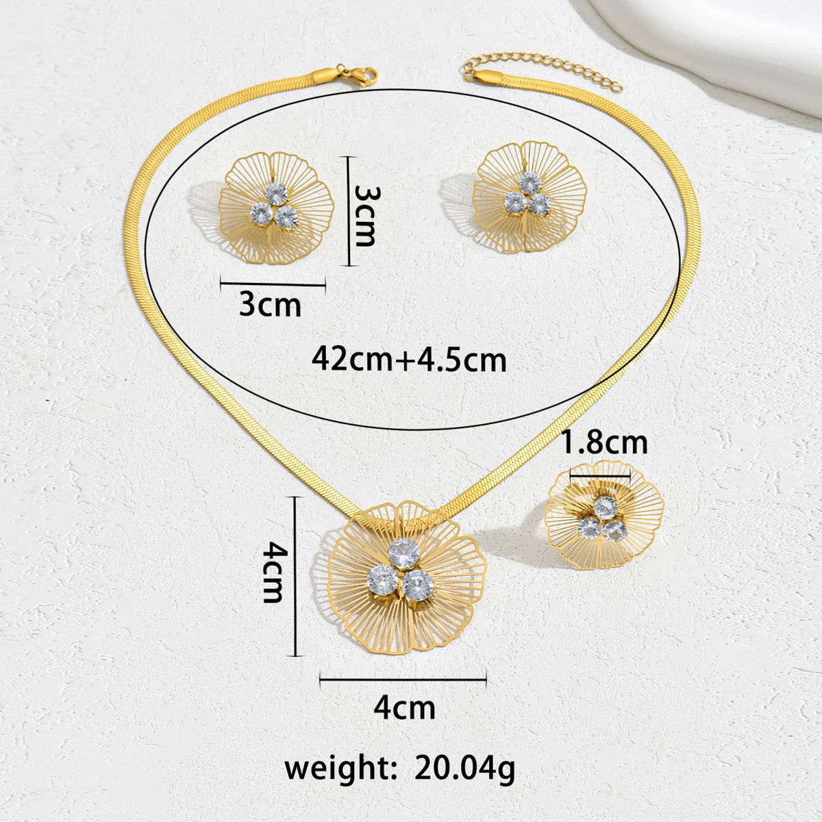 Fine-Lattice Flower Collar Jewelry — product image 4
