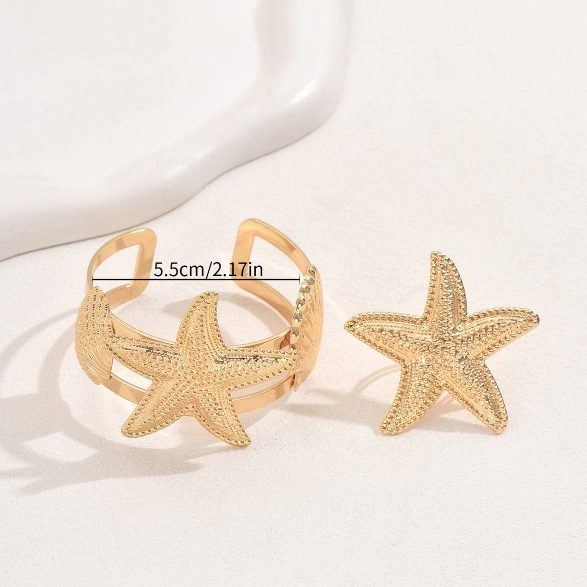 Textured Starfish Cuff Jewelry — product image 3
