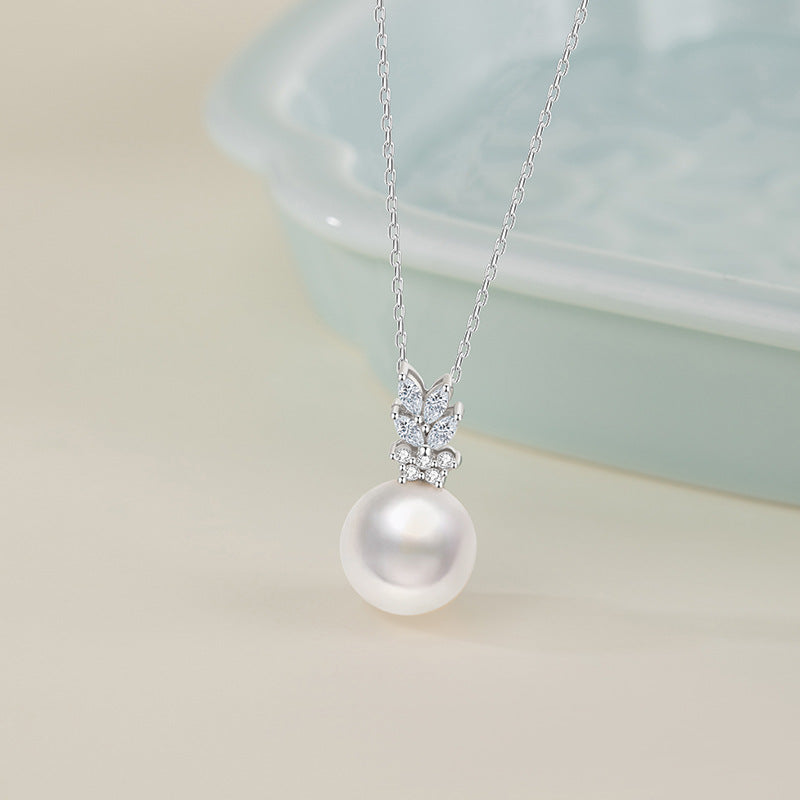 Collana in argento sterling 925 e perla d'acqua dolce