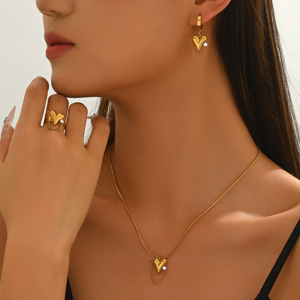 Open Heart Pendant Jewelry
