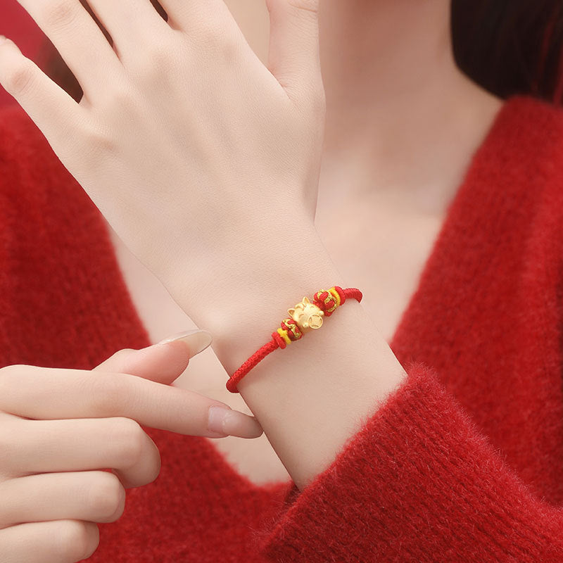 Bracciale in argento fino 999 – segno zodiacale e cavallo