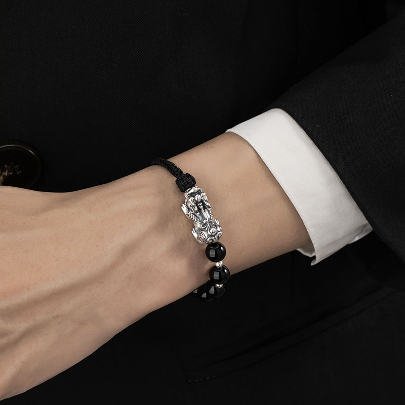 Fine Silver Bracelet – Red Agate