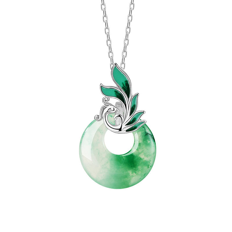 Collana in argento sterling 925 – fenice e disco