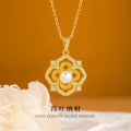 Collana in argento sterling 925 – foglia e dettaglio perlato