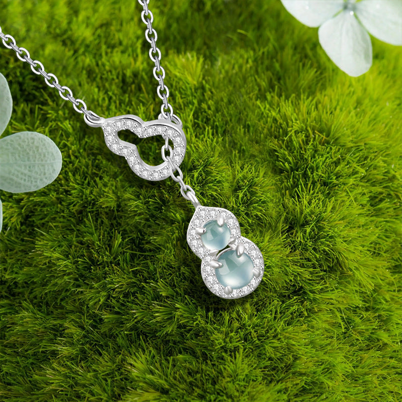 Collana in argento sterling 925 – zucca e giada