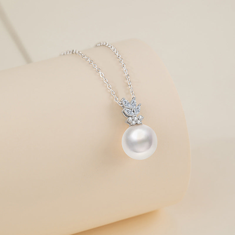 Collana in argento sterling 925 e perla d'acqua dolce