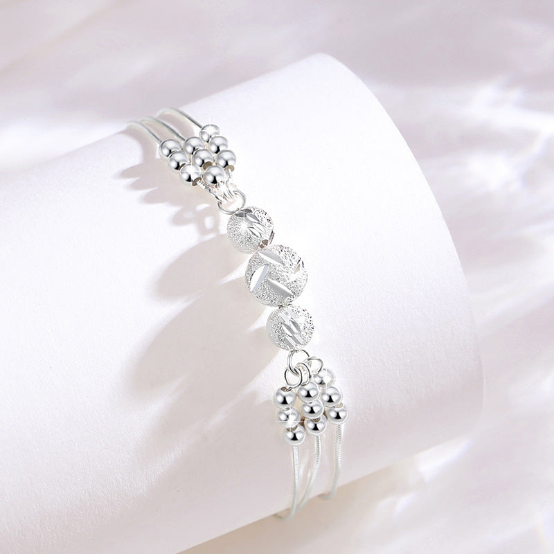 Sansheng Sanshi 999 Pure Silver Bracelet Female Niche Design Light Luxury Bell Bracelet for Girls Ins Style Girlfriends Bracelet