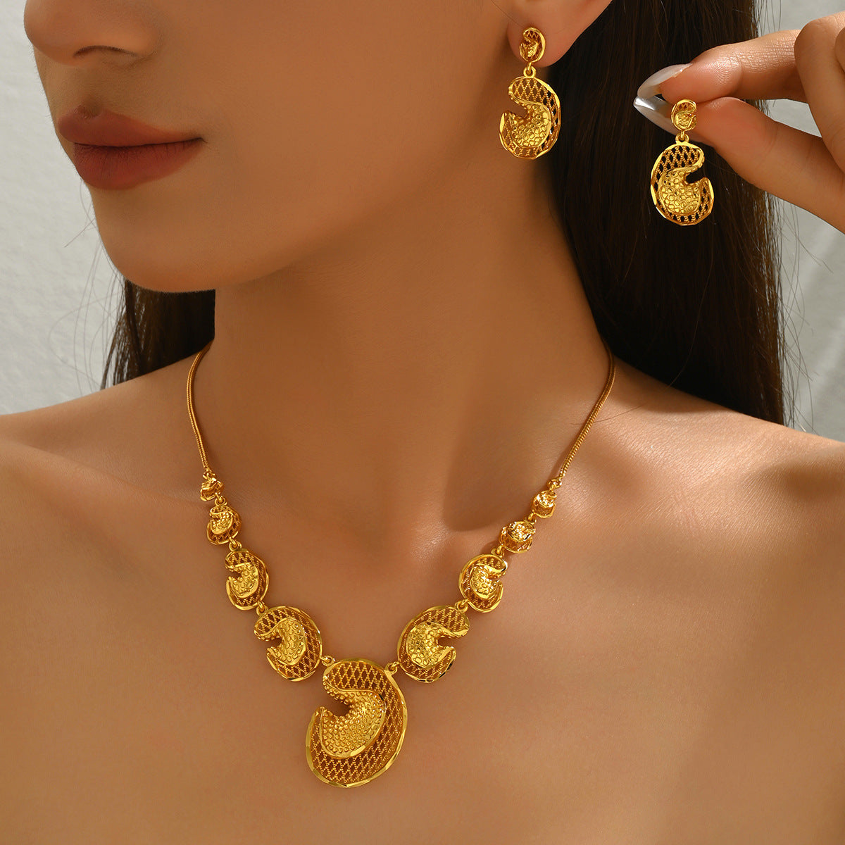 Layered Fan Medallion Jewelry