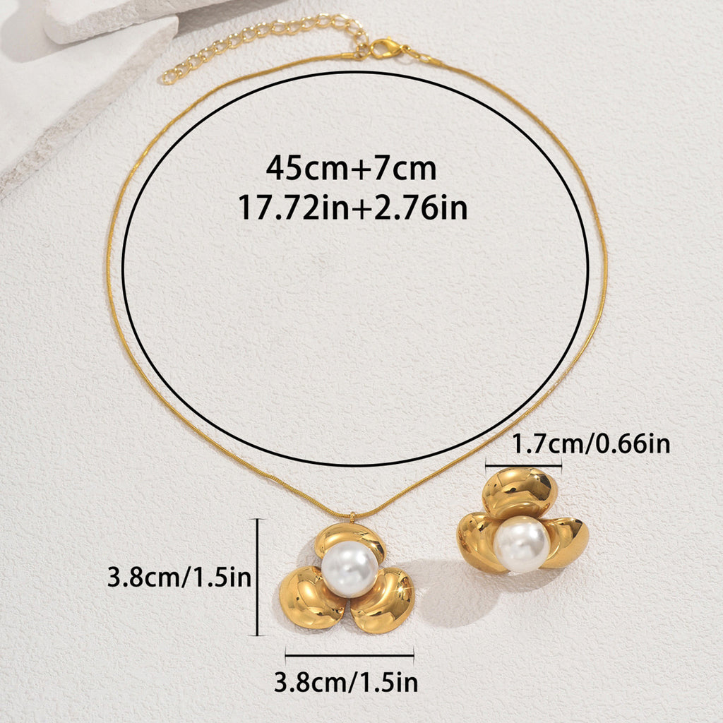 Flower and Pearl-Effect Jewelry — product image 4