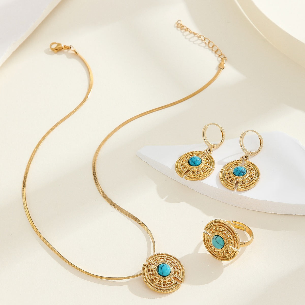 Turquoise-Color Sunburst Jewelry — product image 2