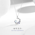 Collana in argento sterling 925 – fiore e zirconi