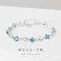 Bracciale in argento sterling 925 – cuore e motivo marino e zirconi