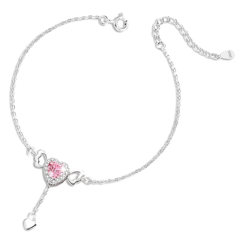 Angel Wings Sterling Silver 925 Bracelet Women's Simple Fashion Style Pull Wings Bracelet 520 Valentine's Day Love Bracelet