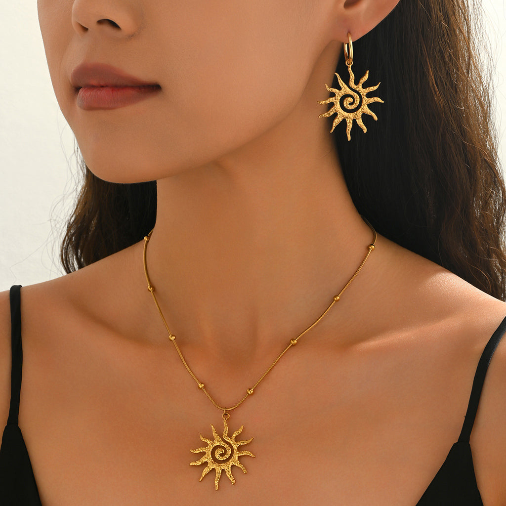 Sculptural Sun Pendant Jewelry — product image 2
