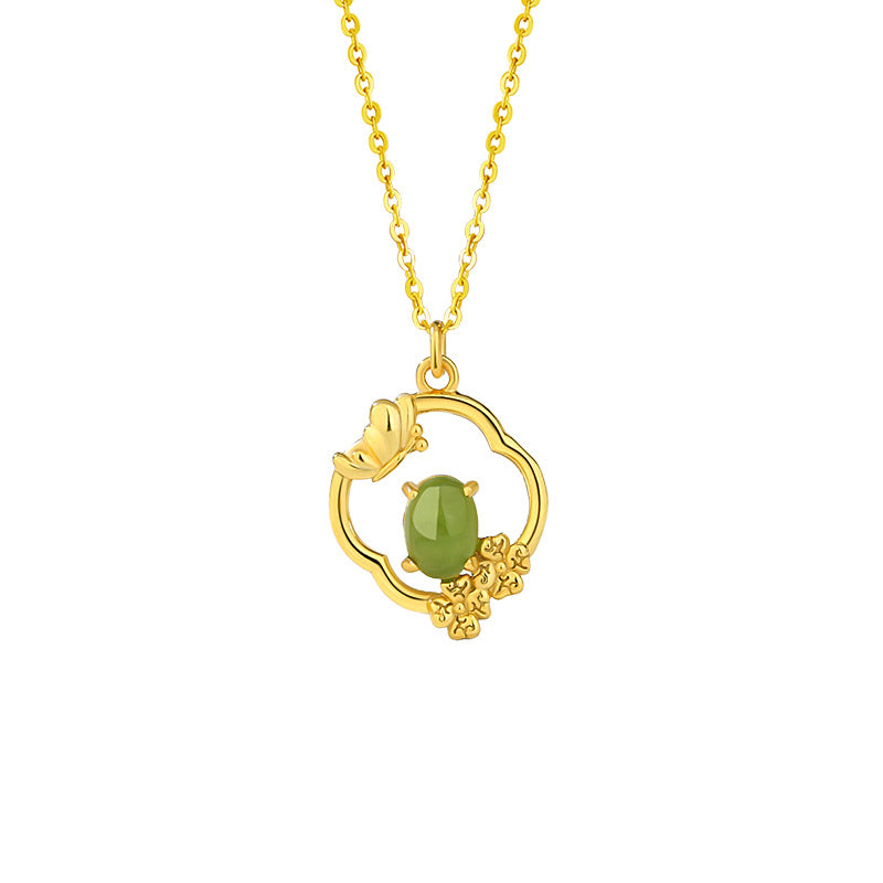 Collana in argento sterling 925 – loto e diaspro
