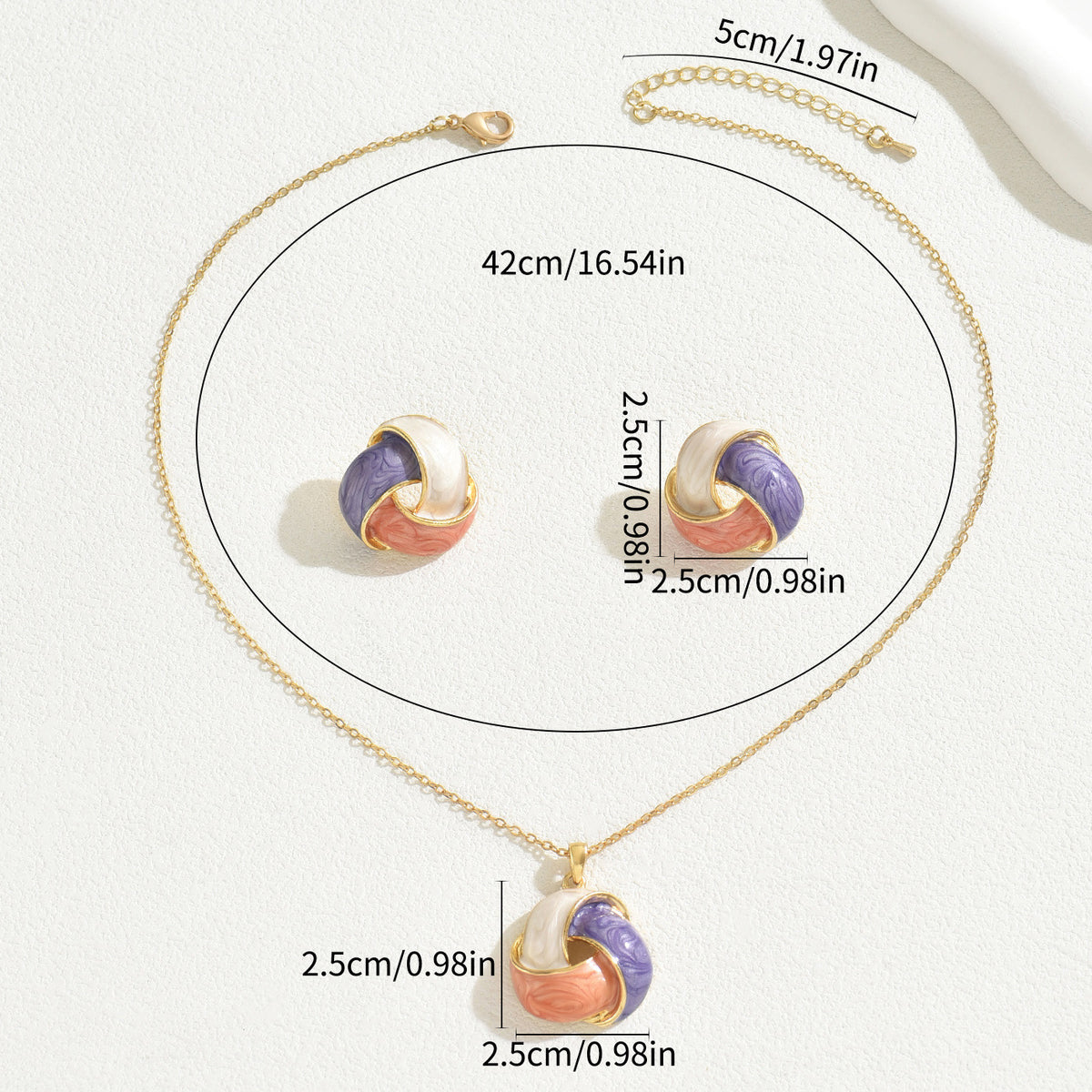 Pastel Interwoven Circle Jewelry — product image 4