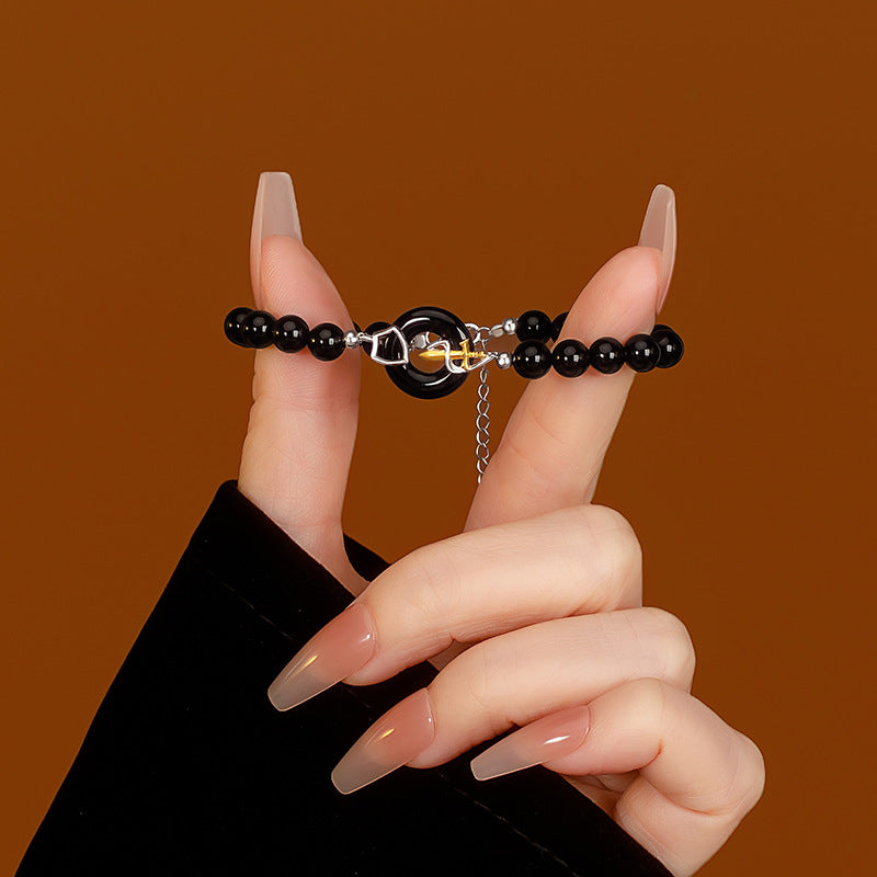 Gioielli in argento sterling 925 – disco e agata bianca
