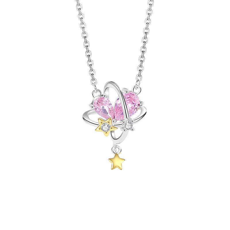 Collana in argento sterling 925 – stella e pianeta