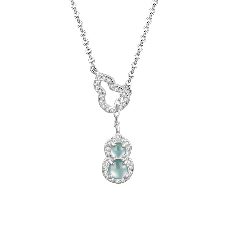 Collana in argento sterling 925 – zucca e giada