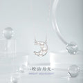 Moon Sterling Silver 925 Necklace Female Niche Light Luxury High-Grade Shijia Pearl Clavicle Chain Ins Style Star Pendant