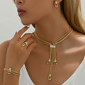 Crystal-Effect Lariat Jewelry