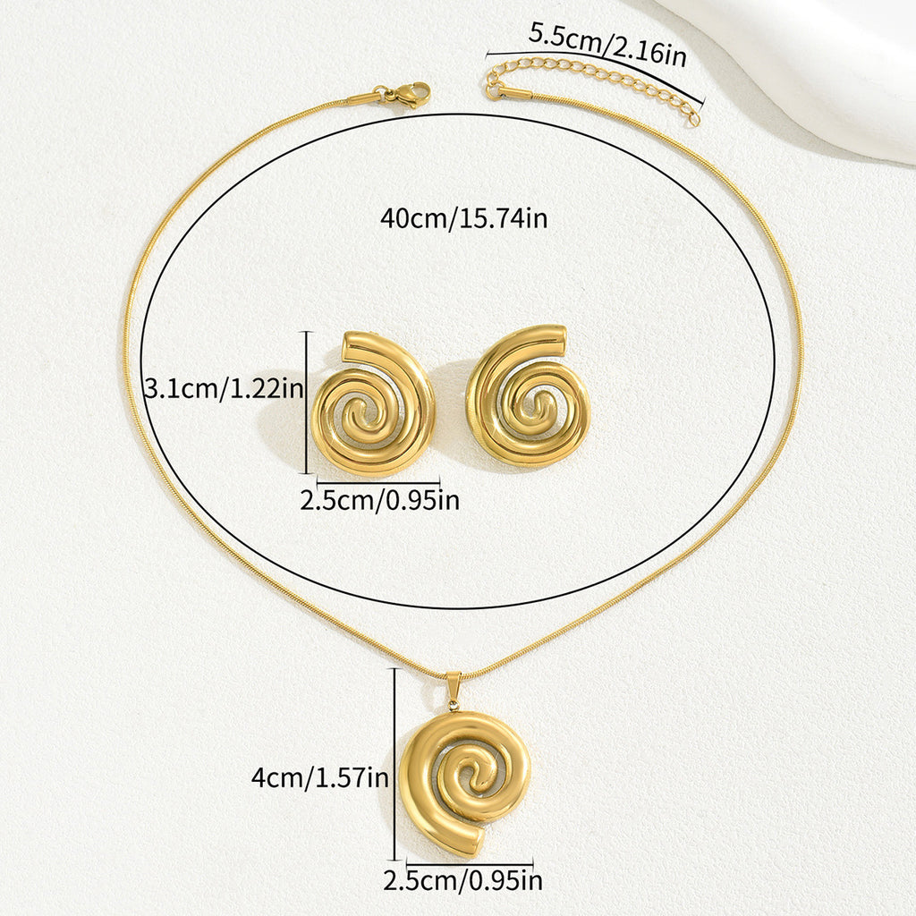 Rounded Spiral Pendant Jewelry — product image 3