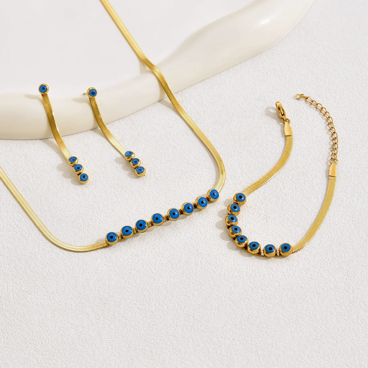 Tiny Blue Station Choker Jewelry — product image 3