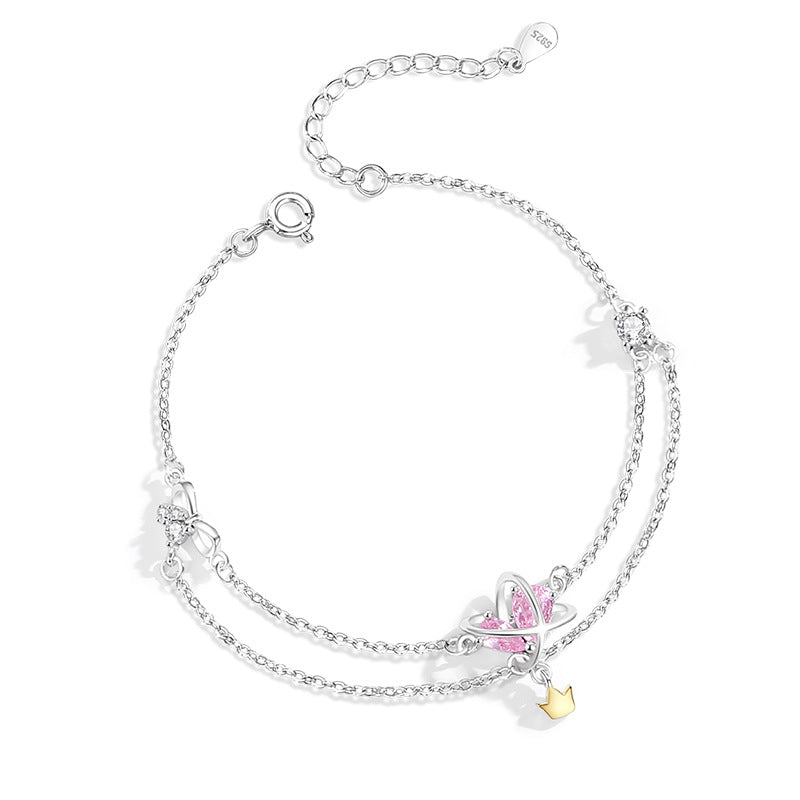Bracciale in argento sterling 925 – pianeta e stella
