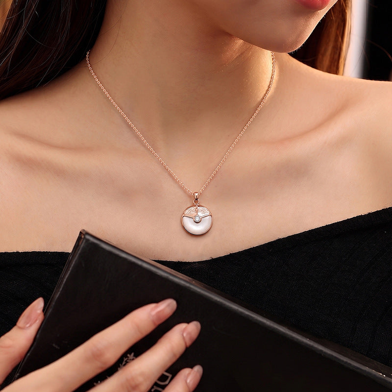 Collana in argento sterling 925 e madreperla