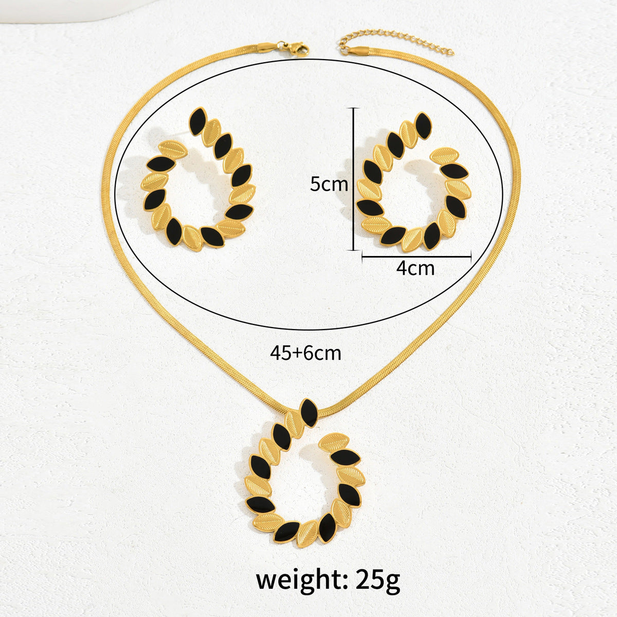 Black Leaf Wreath Jewelry — product image 4