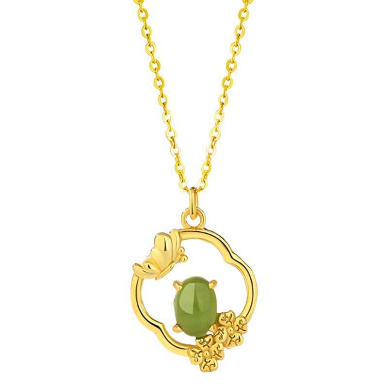 Collana in argento sterling 925 – loto e diaspro