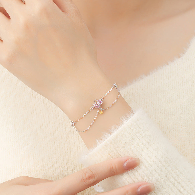 Bracciale in argento sterling 925 – pianeta e stella