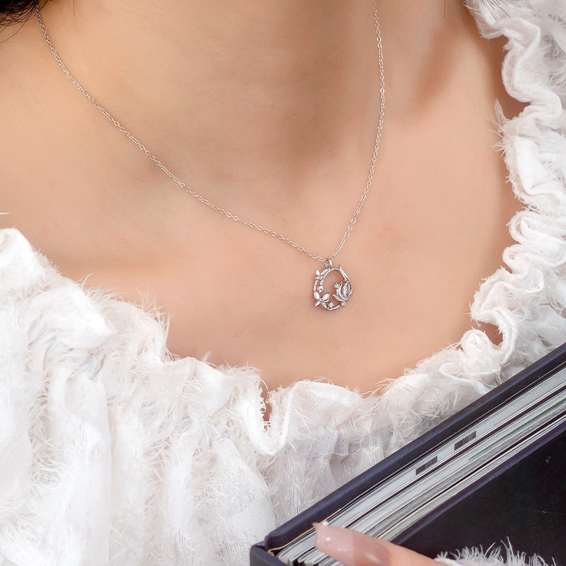 Gioielli in argento sterling 925 – farfalla e fiore