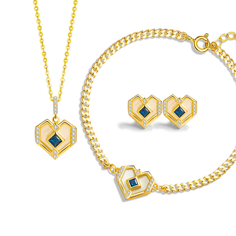 Sterling Silver Heart Jewelry – Mother-Of-Pearl