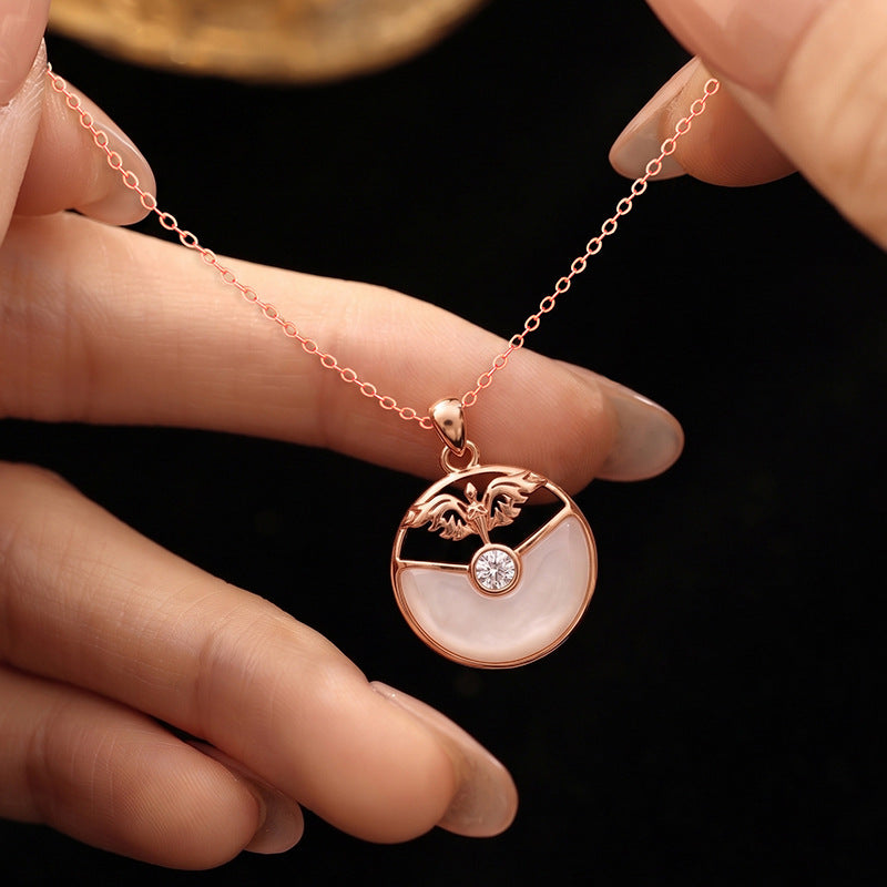 Collana in argento sterling 925 e madreperla