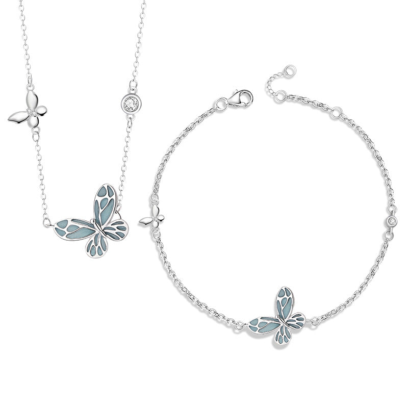 Gioielli in argento sterling 925 – farfalla, dettagli luminescenti