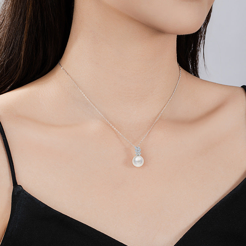 Collana in argento sterling 925 e perla d'acqua dolce