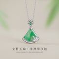 Collana in argento sterling 925 – ventaglio e bambù