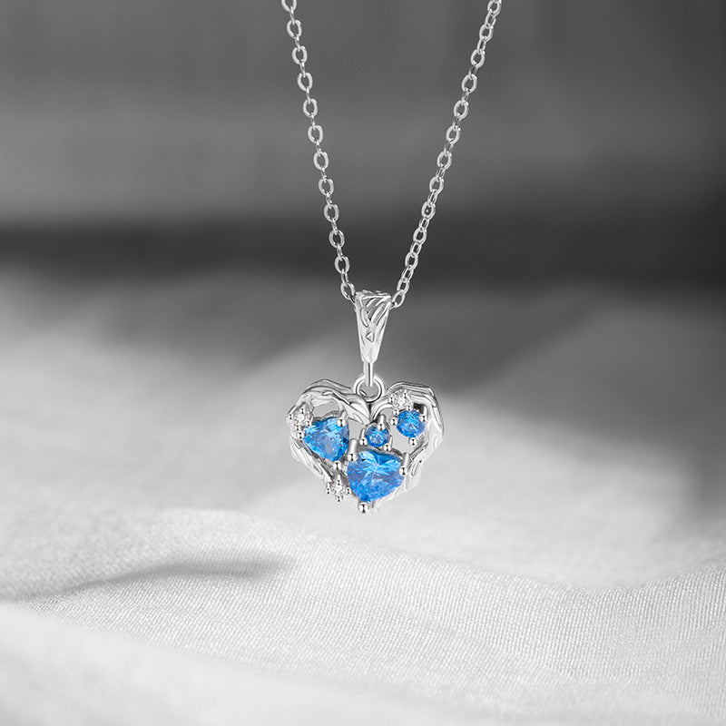 Gioielli in argento sterling 925 – motivo marino e cuore e zirconi