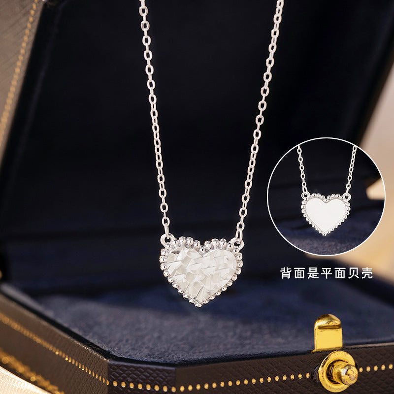 Collana in argento sterling 925 – fiore e madreperla