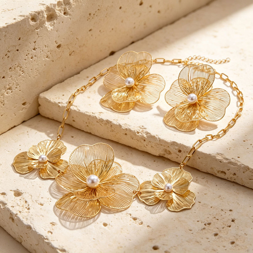 Lattice Flower Necklace Jewelry — product image 4