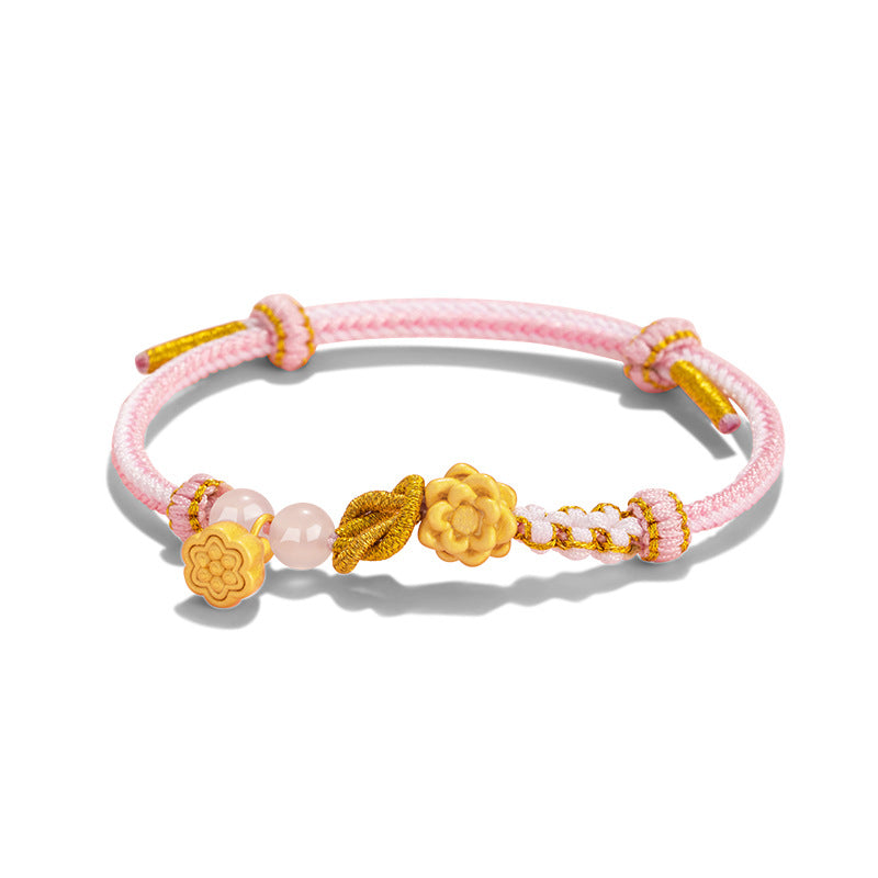 Bracciale in argento sterling 925 – loto e calcedonio