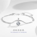 Bracciale in argento sterling 925 – cuore e zirconi