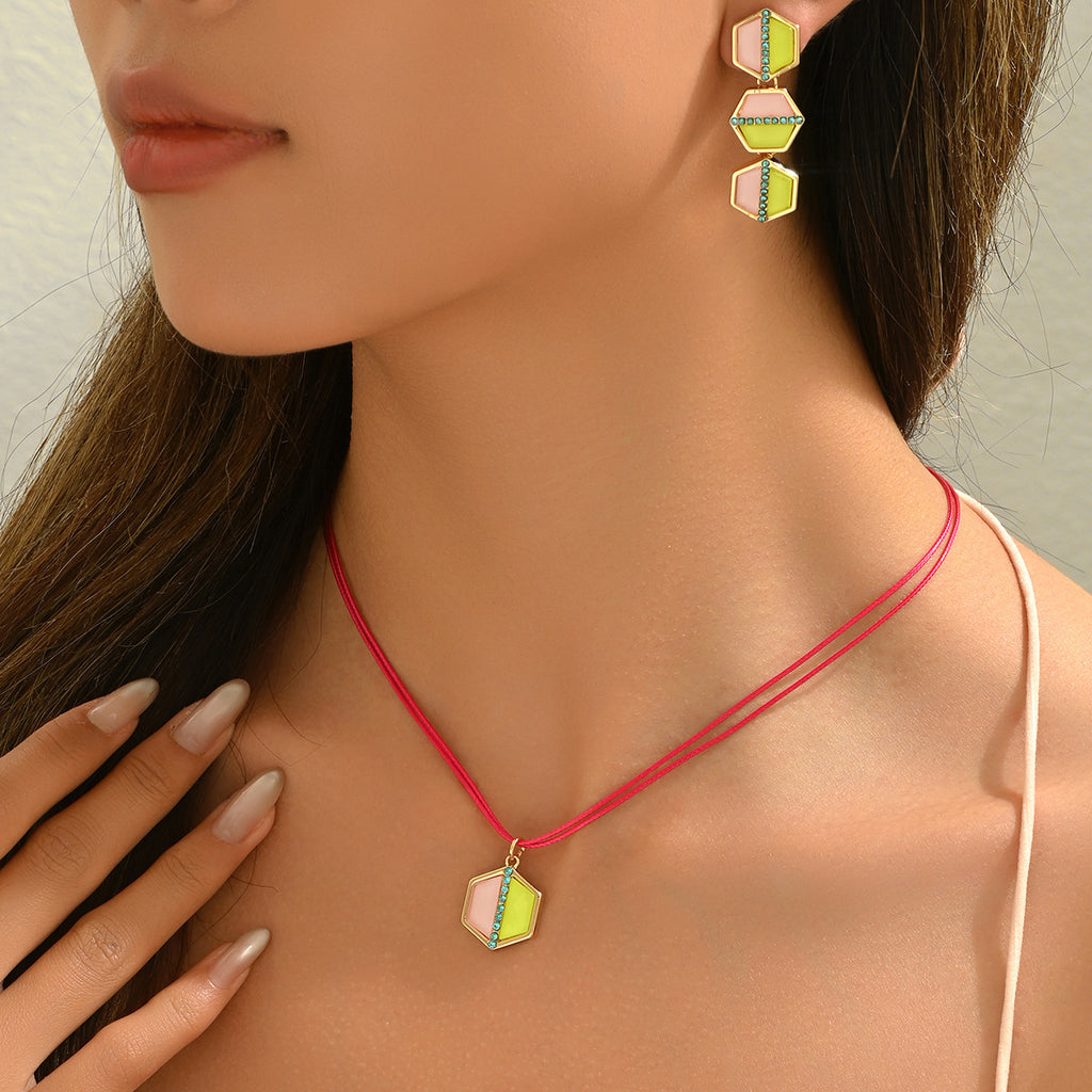 Pastel Geometric Cord Jewelry — product image 3