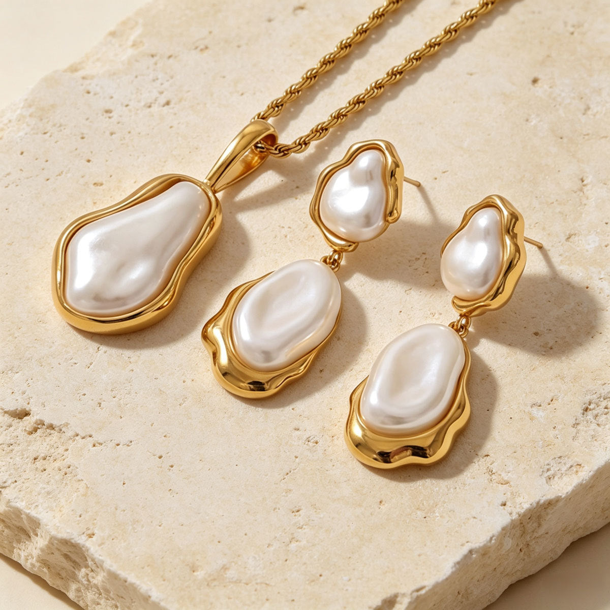 Baroque Pearl-Effect Drop Jewelry — product image 3