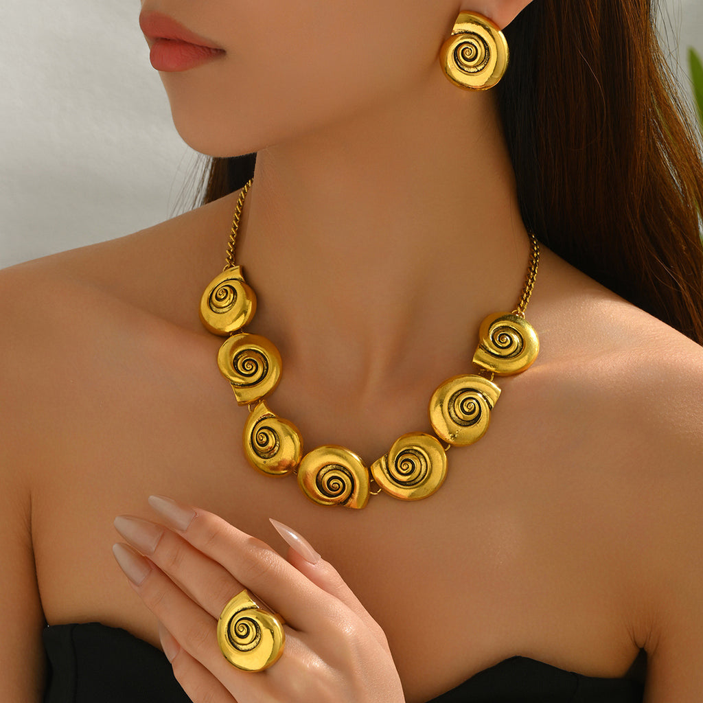 Linked Spiral Medallion Jewelry