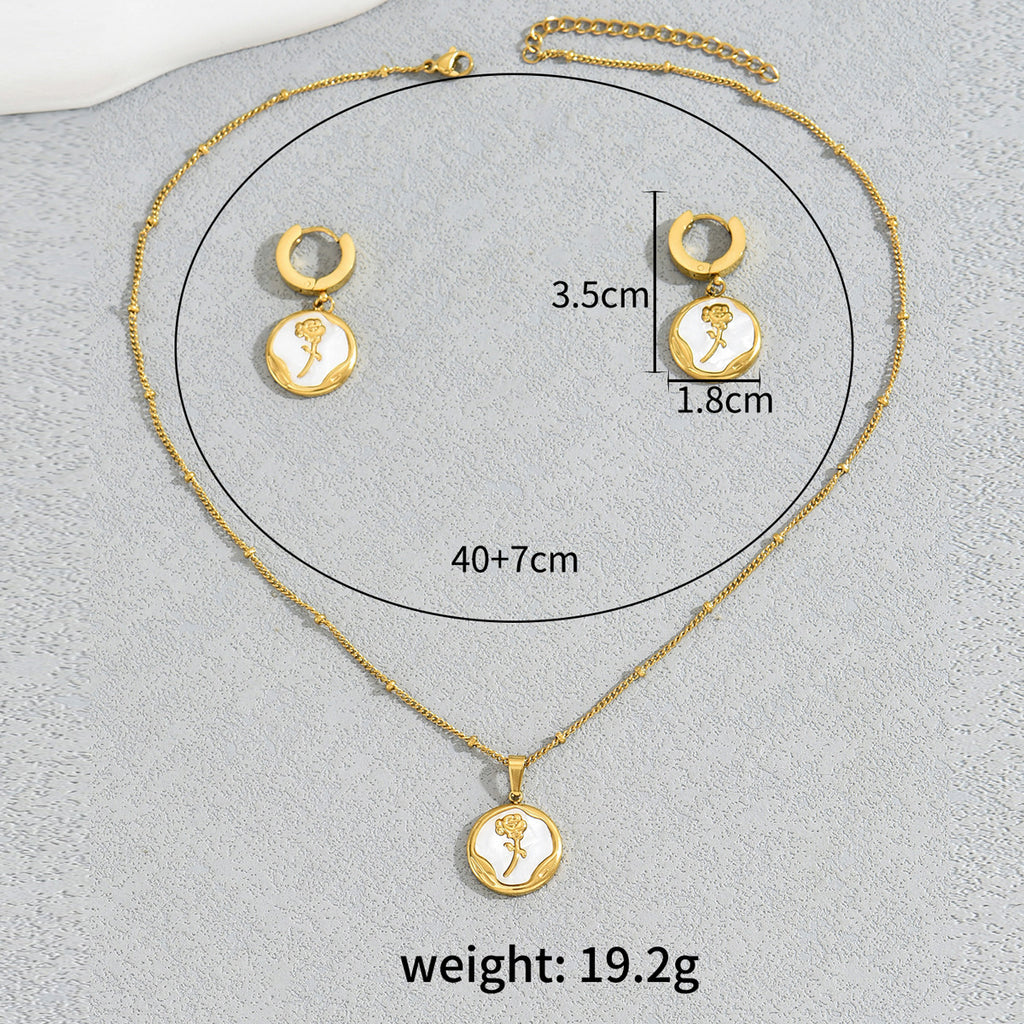Petite Rose-Detail Circle Jewelry — product image 4
