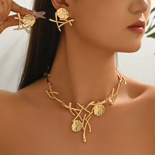Abstract Line and Disc Jewelry